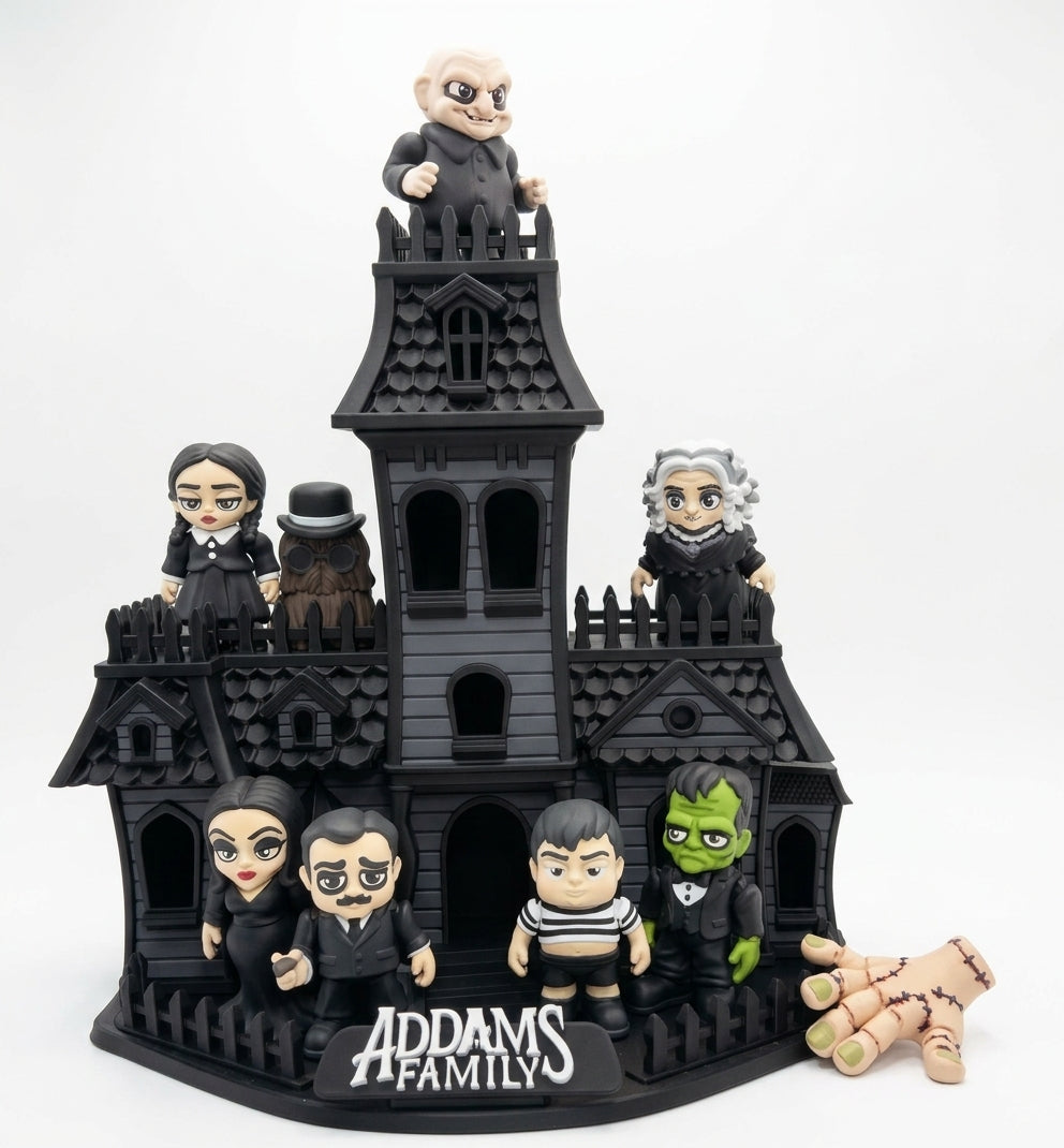 Addams Family 10 - Piece Collectible Playset & Mansion Display