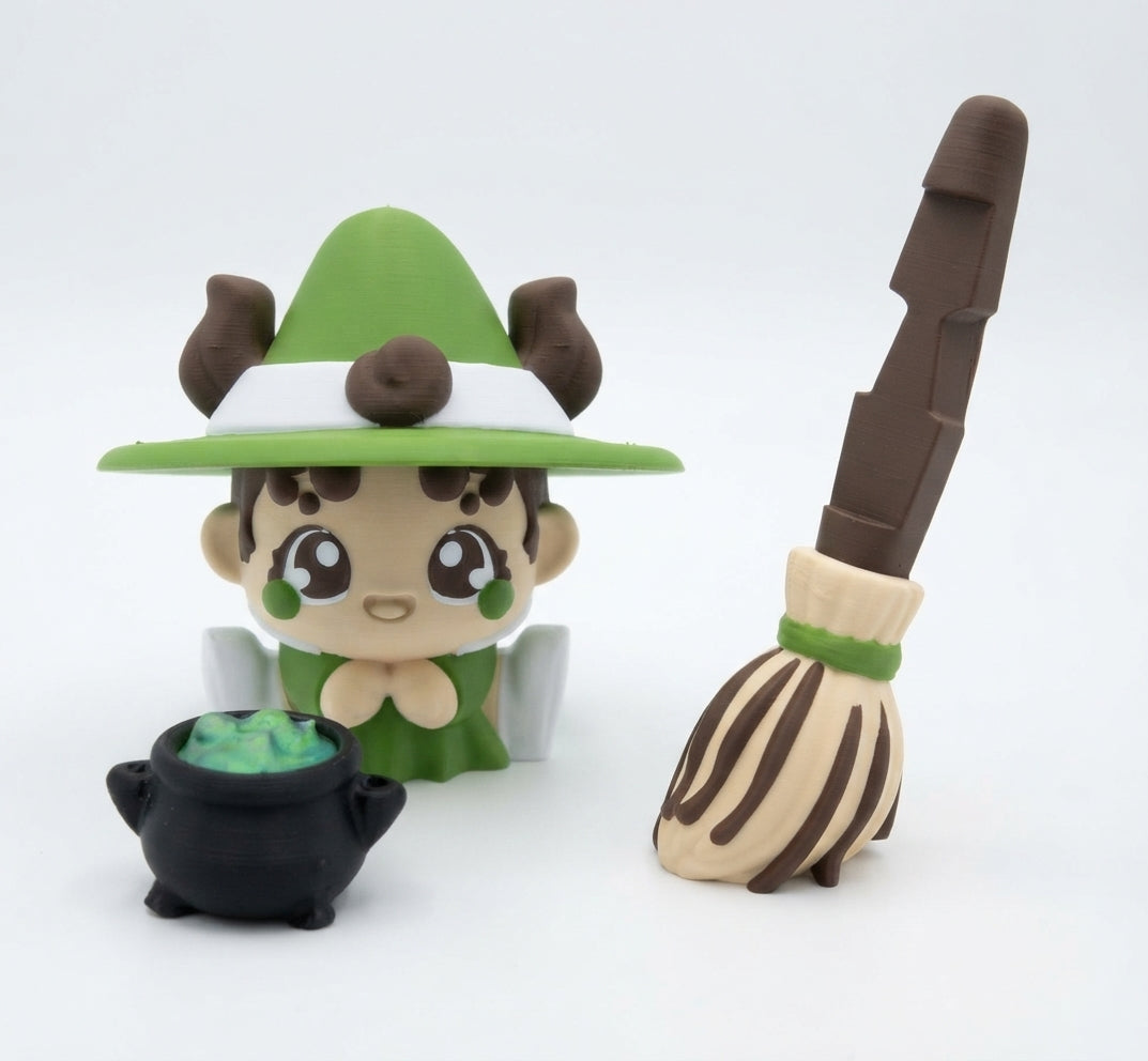 Earth Witch Figurine Set | Fernly Mossbury by PuffyPuff3D