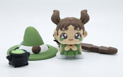 Earth Witch Figurine Set | Fernly Mossbury by PuffyPuff3D