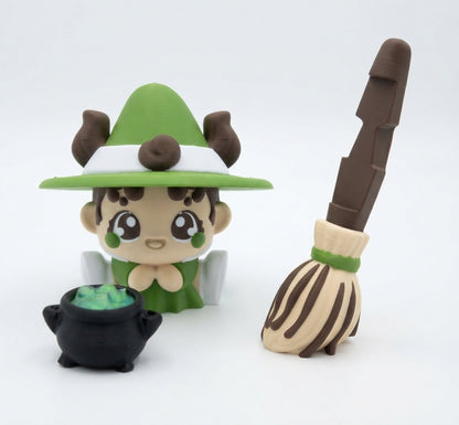 Earth Witch Figurine Set | Fernly Mossbury by PuffyPuff3D
