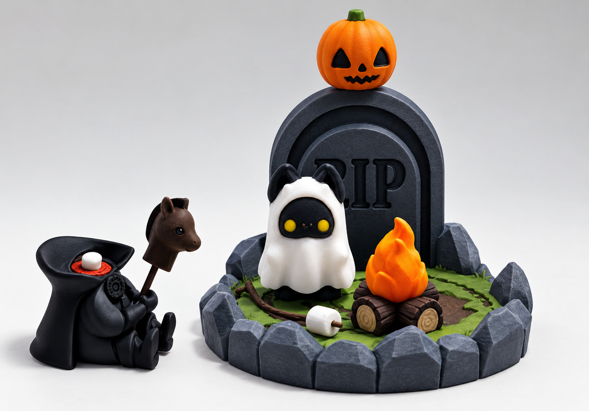 The Enchantlings Spooky Campfire Diorama Set