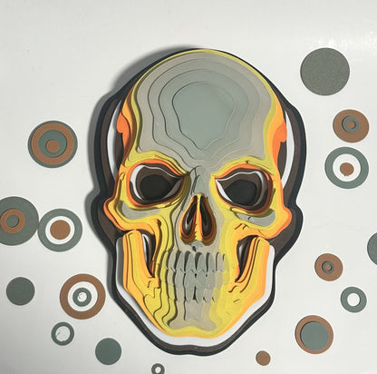 Layered Skull Wall Art