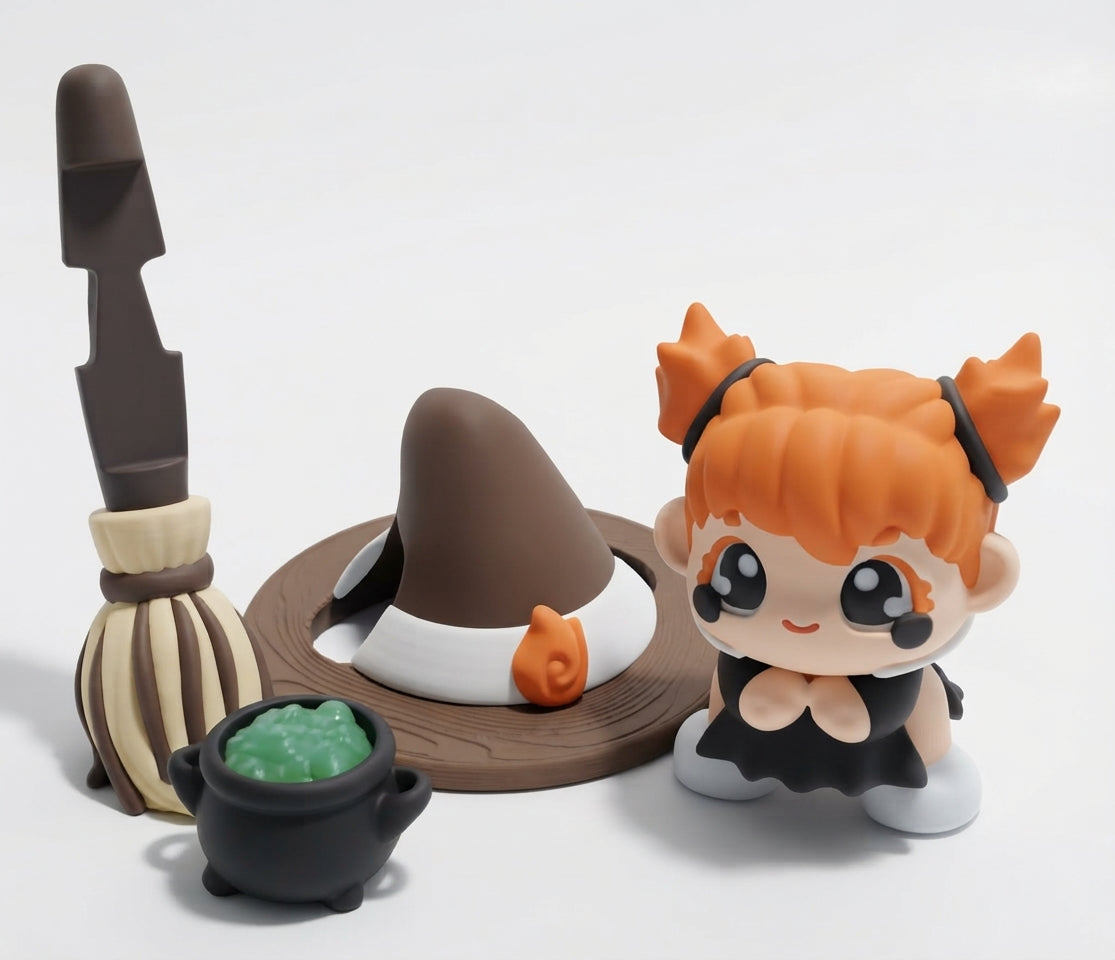 Piper Ember: Little Flame Witch Artisan Collectible Set