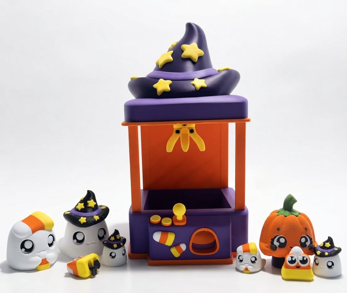 Spooky Carnival Claw Machine 12-Piece Playset